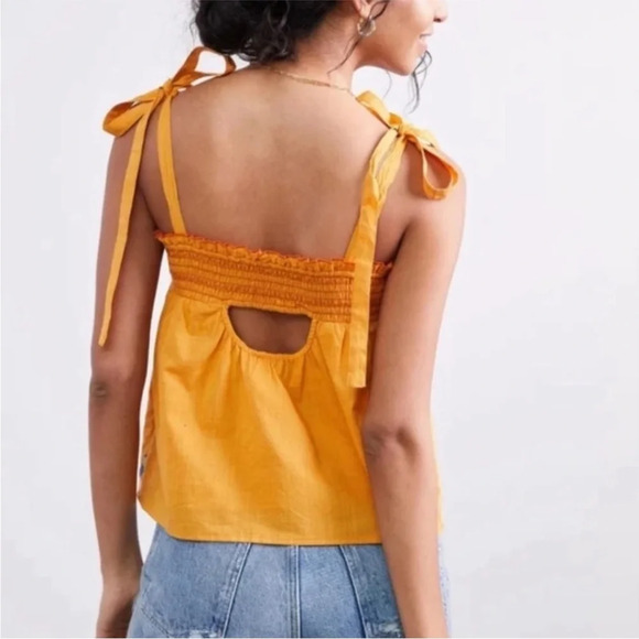 ANTHROPOLOGIE Aliza Embroidered Smocked Swing Tank Babydoll Size Small - Picture 4 of 10